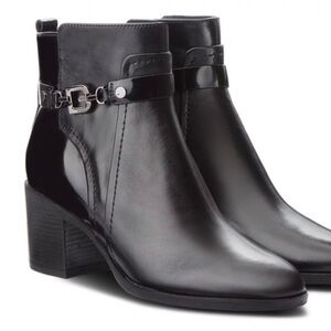 GEOX Respira Women Black leather boots size 38 (7.5)